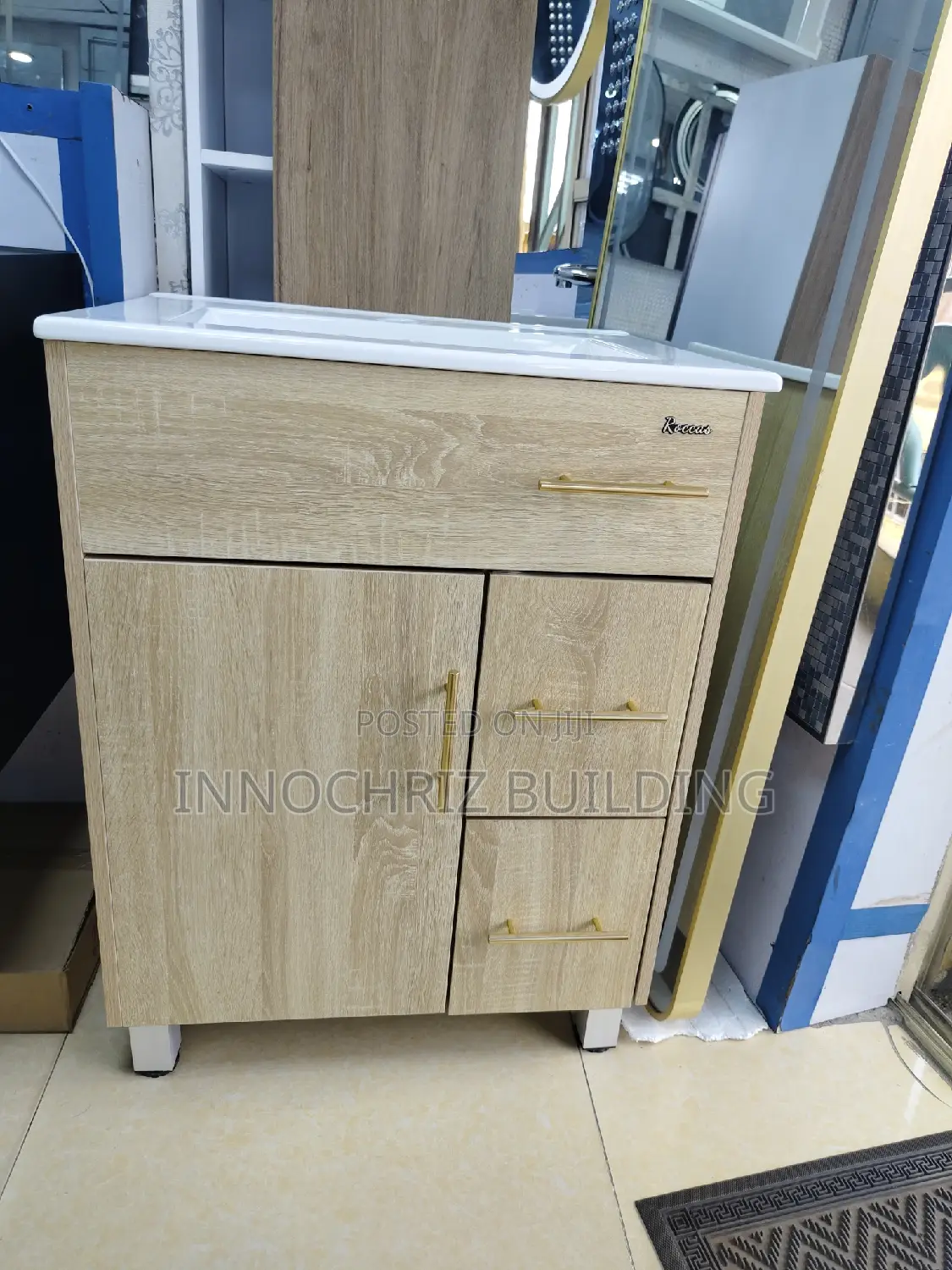 Wooden Brown Vanity Basin