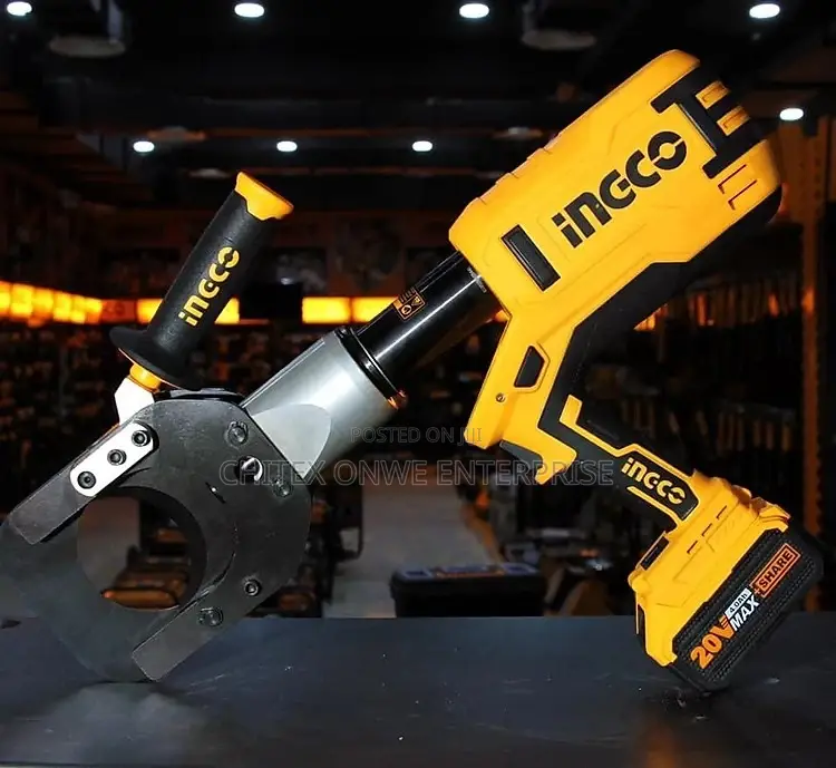 Ingco 20v Lithium-ion Cordless Hydraulic Crimping Tool Kit.