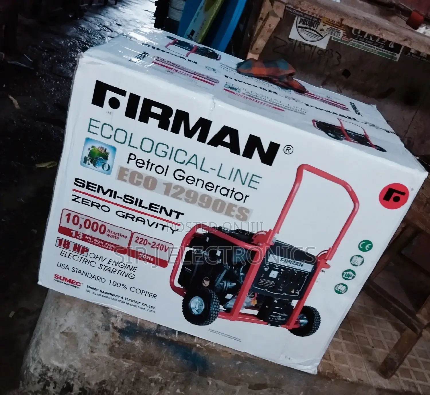 10kva Sumec Firman Petrol Generator Copper Coil (Eco12990es)
