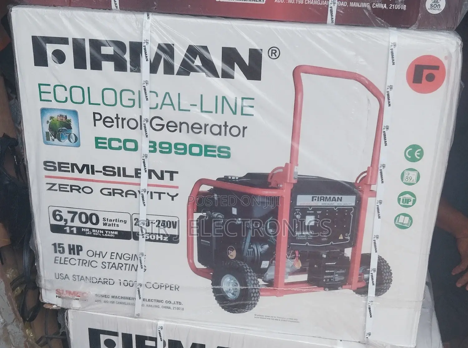 6.7kva Sumec Firman Keystart Petrol Generator 100% Copper