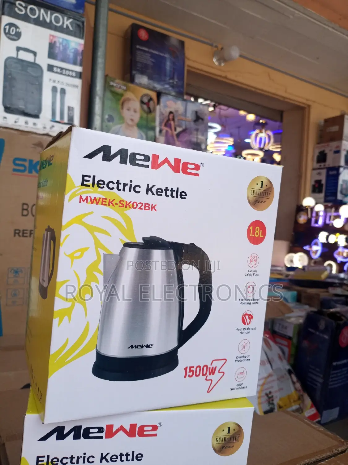 Brand New Mewe(MWEK-Sk02bk) 1500w Electric Kettle