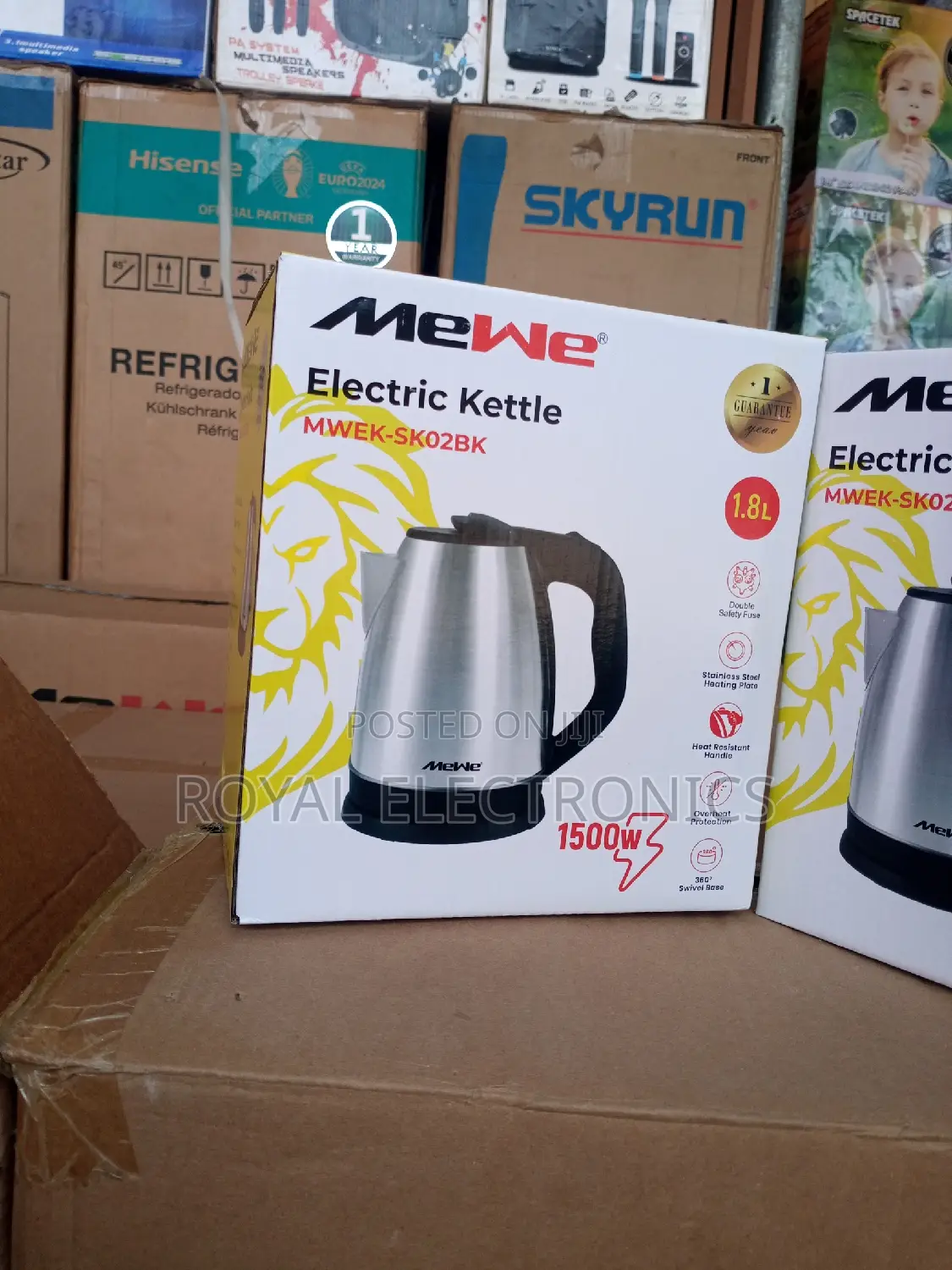 Superior Quality Mewe(MWEK-Sk02bk) 1500w Electric Kettle