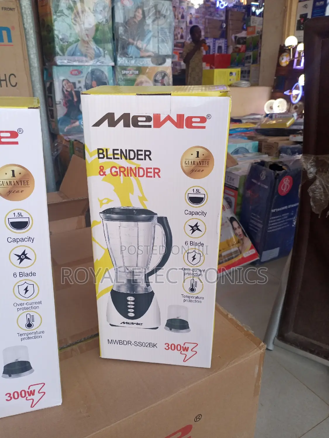 Powerful Mewe(MWBDR-Ss02bk) 300W Blender and Grinder