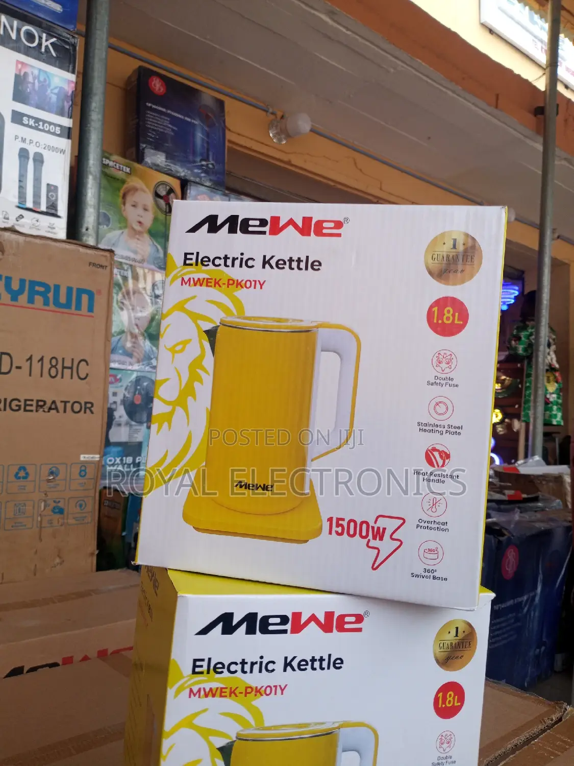 Brand New Mewe(MWEK-Pk01y) 1500W Electric Kettle
