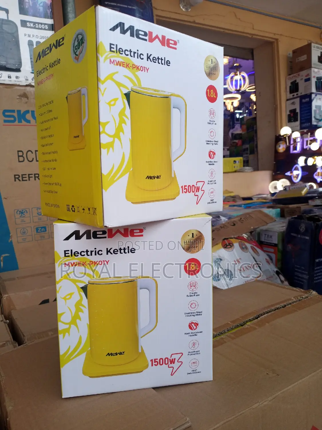 New Generic Mewe(MWEK-Pk01y) 1500W Electric Kettle