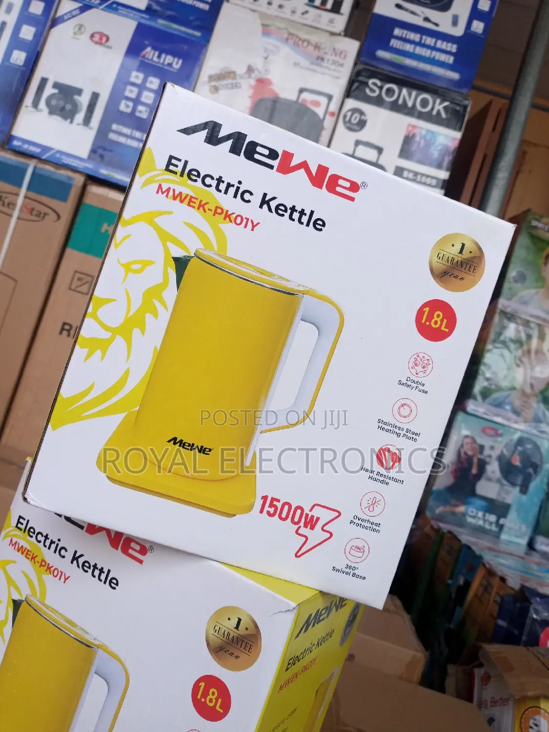 Top Quality Mewe(MWEK-Pk01y) 1500W Electric Kettle