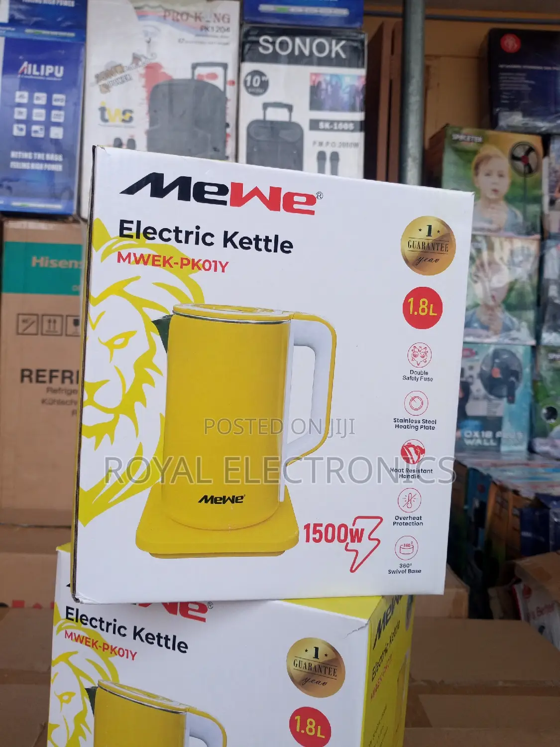 Top Quality Mewe(MWEK-Pk01y) 1500W Electric Kettle
