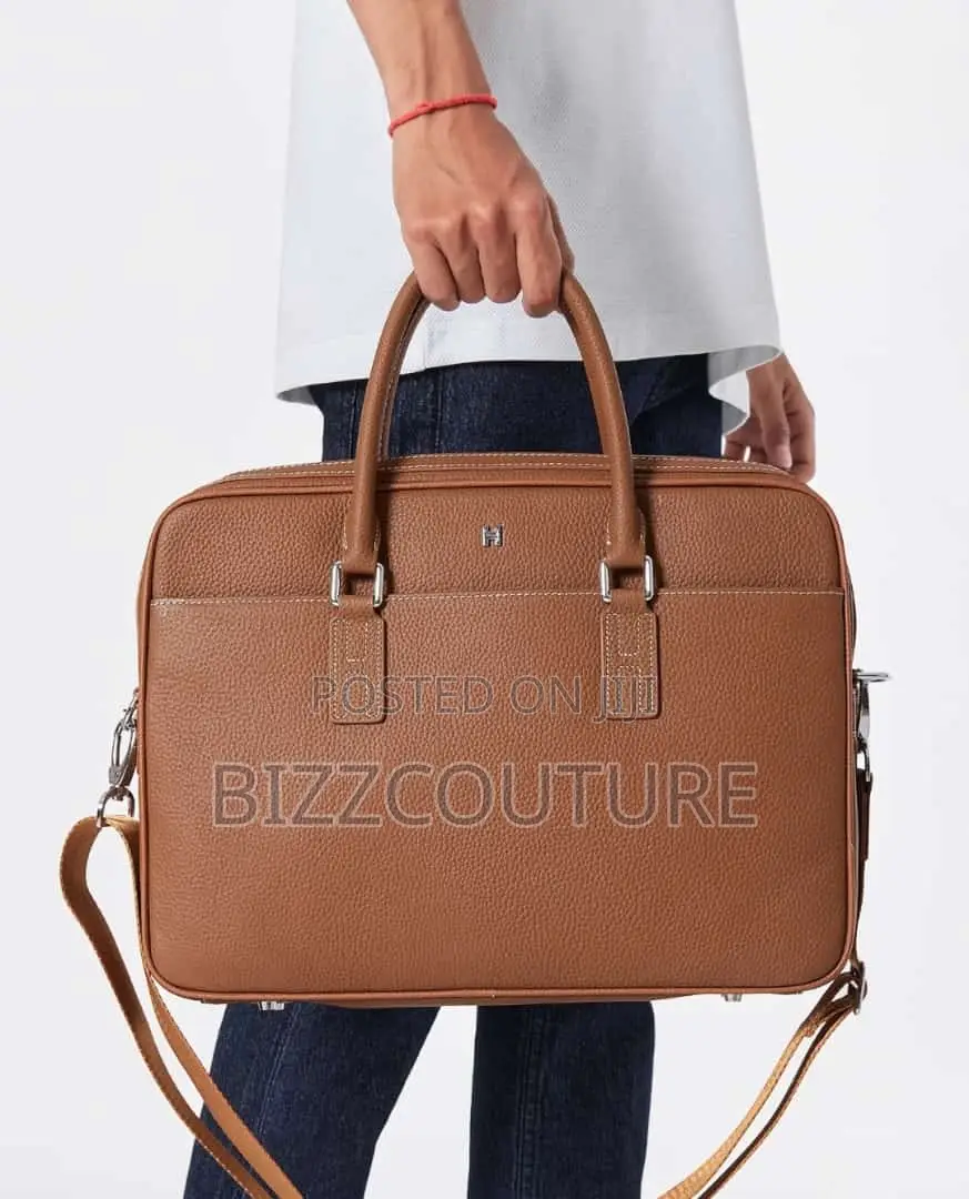 Original Italian Hermes Leather Business Bags in Store