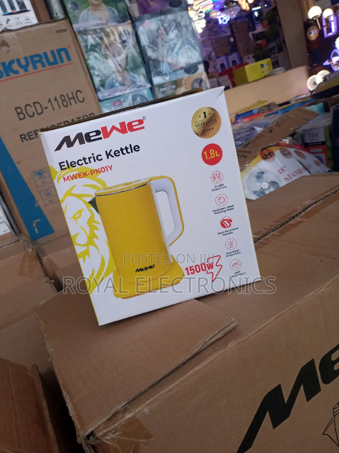 Superior Quality Mewe(MWEK-Pk01y) 1500W Electric Kettle