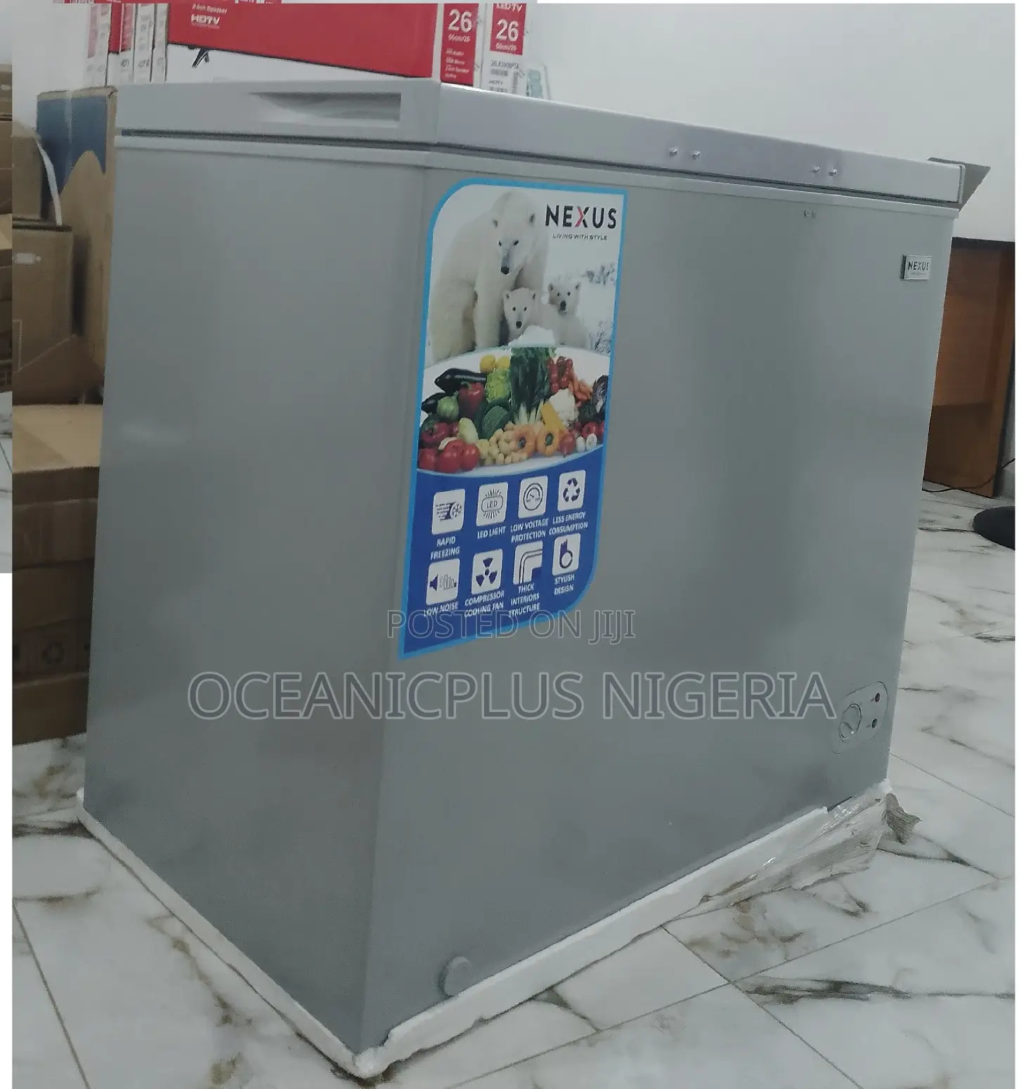 The Nexus NX-265H Chest Freezer Features Removable Storage B