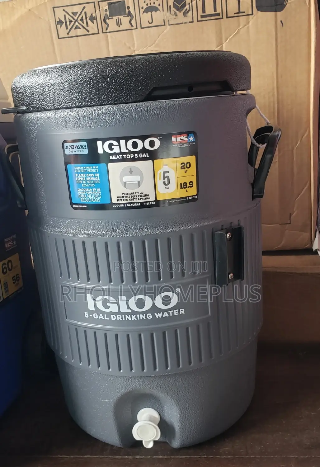 Igloo 5 Gallon Cooler With Seat Lid For Portable Storage