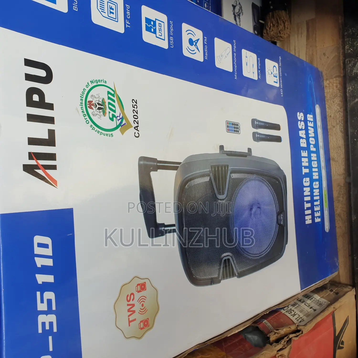 Ailipu 15 Inch Super Loud Rechargeable Public Adres Speaker
