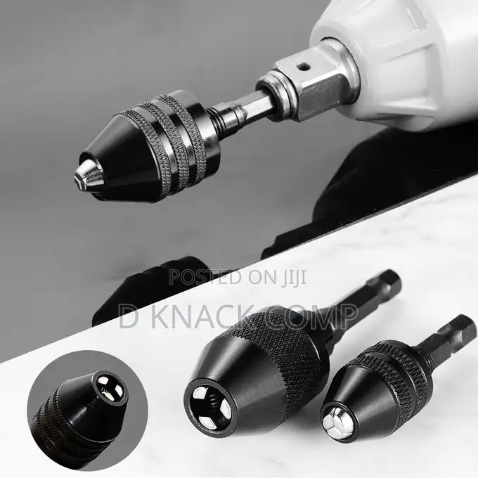 1/4 Inch Hex Shank Keyless Drill Chuck Converter Adapter