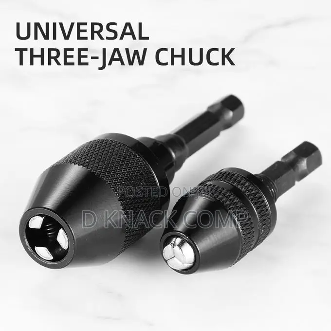 1/4 Inch Hex Shank Keyless Drill Chuck Converter Adapter