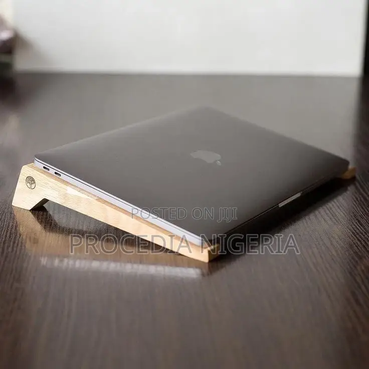 Unique Laptop Stand - Phone Holder - 100% Oak Wood