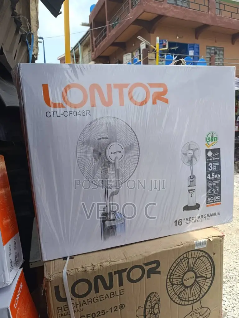 Quality Lontor 16"Rechargeable Standing Fan Water Mist Fan