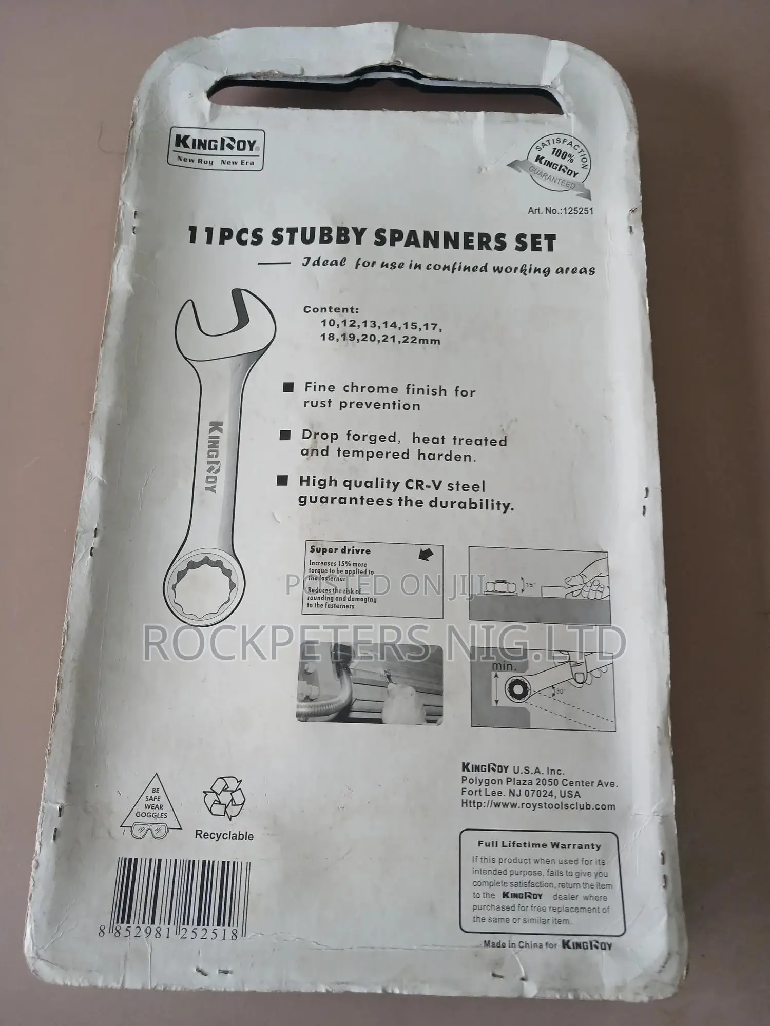 King Roy 11pcs Stubby Spanners Set
