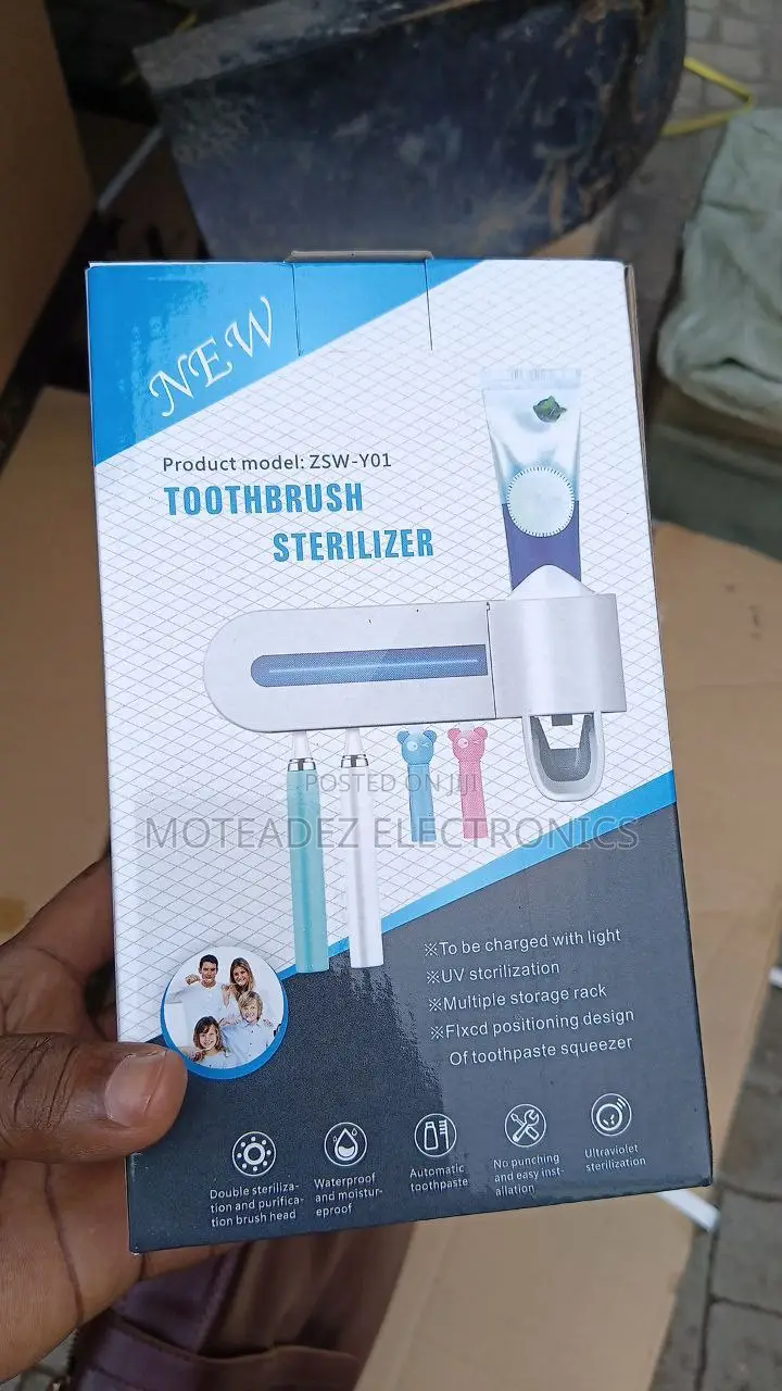 Automatic Toothbrush Steriliser and Toothpaste Dispenser