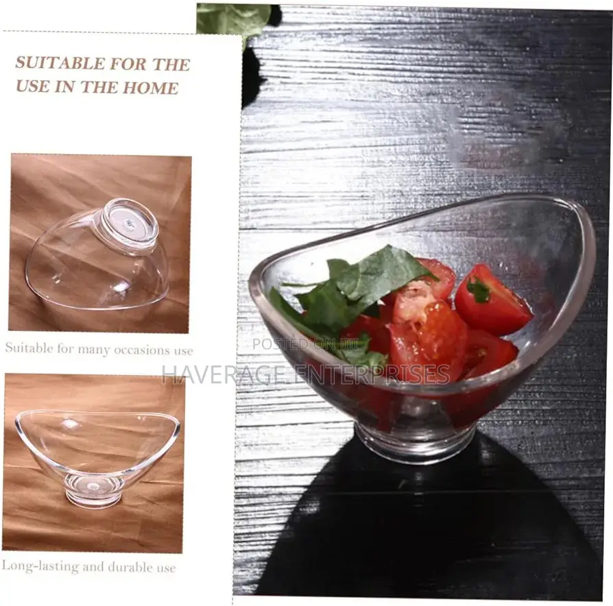Acrylic Salad Bowl Containers for Mixing Food Container 6pcs