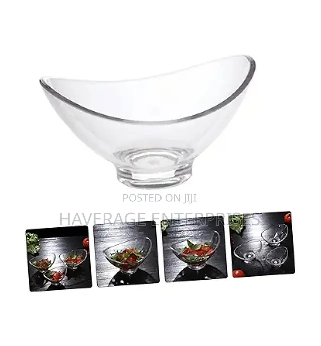 Acrylic Salad Bowl Containers for Mixing Food Container 6pcs