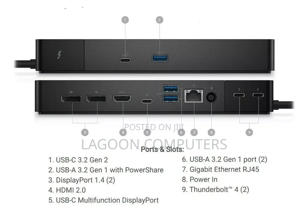 Dell Wd22tb4 180w Thunderbolt 4 Docking Station - Black