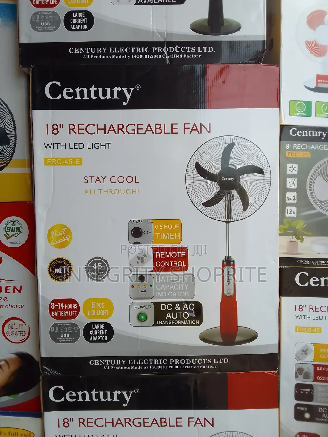 Century 18 Inches Rechargeable Fan