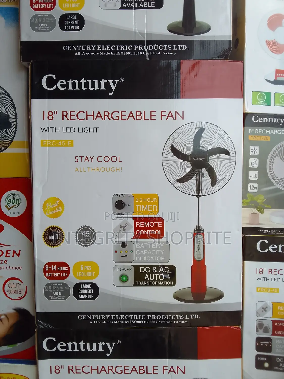 Century 18 Inches Rechargeable Fan