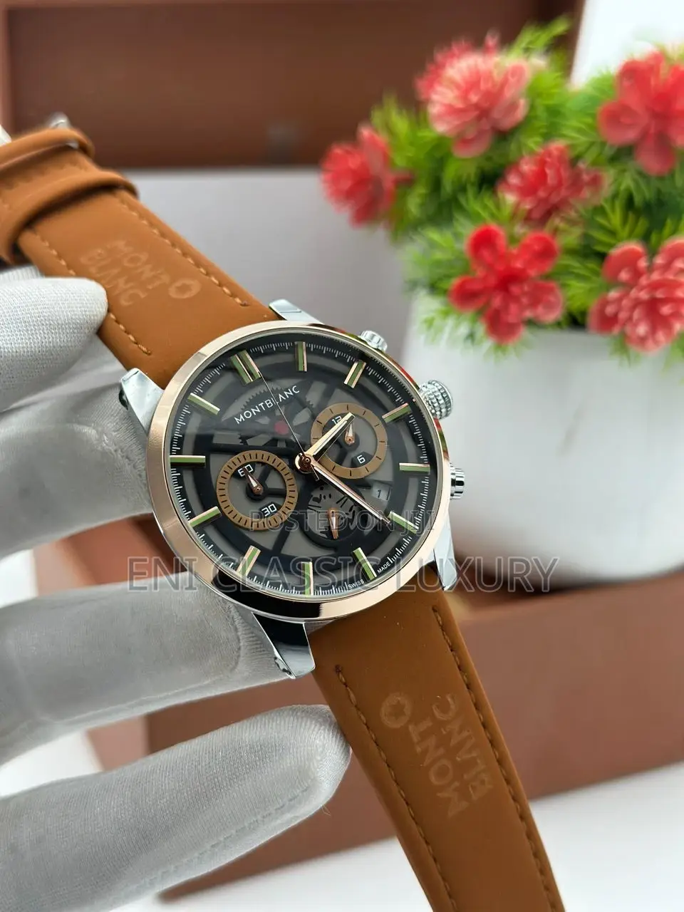 Premium Quality Leather Wristwatches Montblanc Available