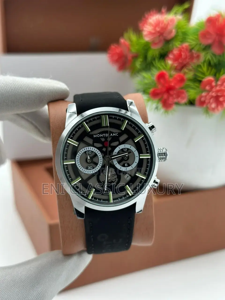 Premium Quality Leather Wristwatches Montblanc Available