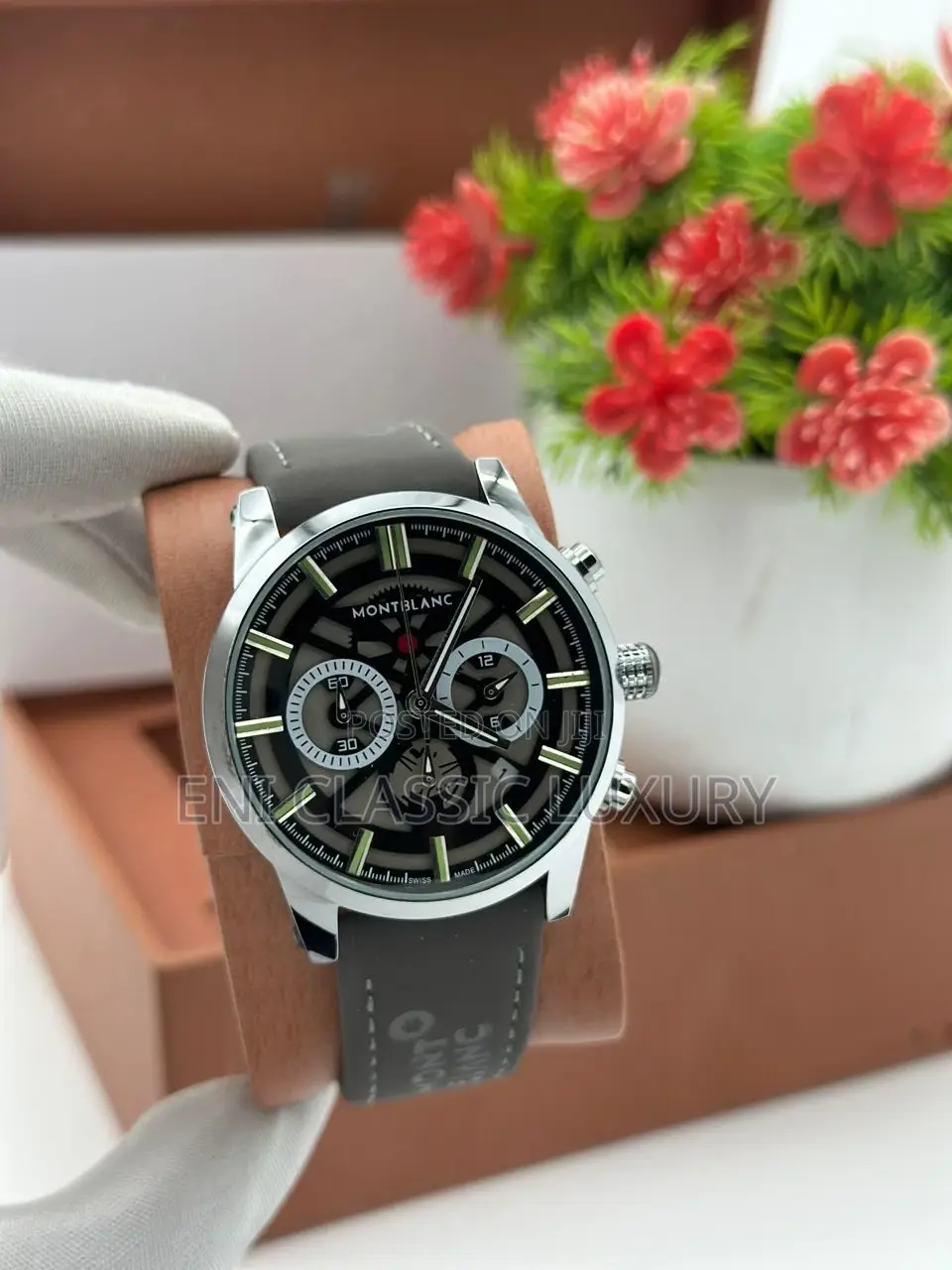 Premium Quality Leather Wristwatches Montblanc Available