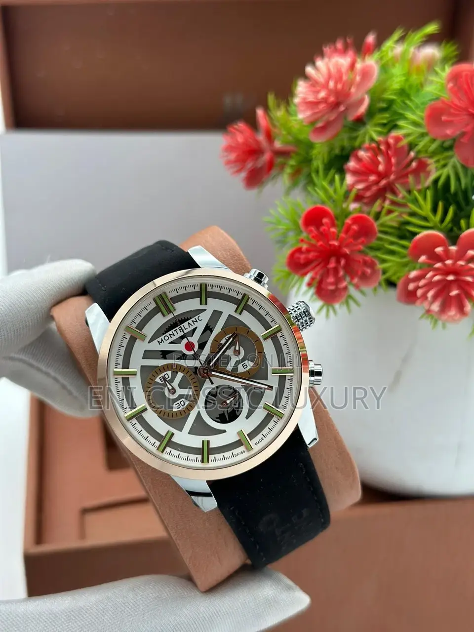 Premium Quality Leather Wristwatches Montblanc Available