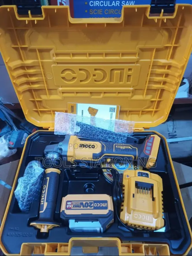 INGCO 20V Combo ( Cordless 41⁄2" Grinder and Rotary Hammer