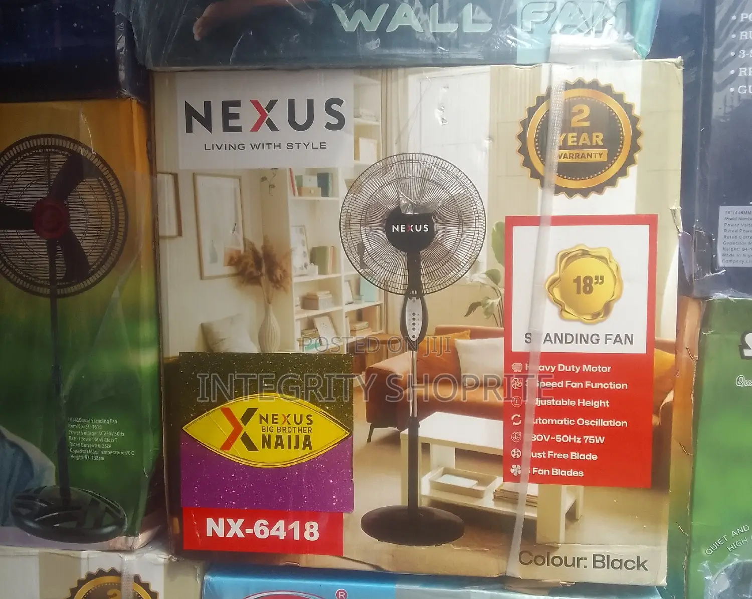 Nexus 18′′ Standing Fan Black Colour | NX-6418