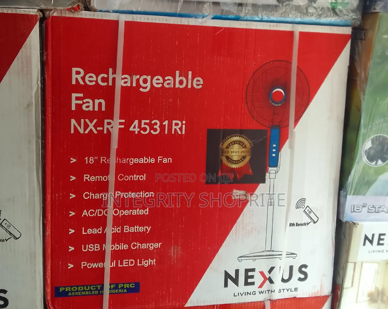 Nexus 18 Rechargeable Fan With Remote -Nx-Rf5118