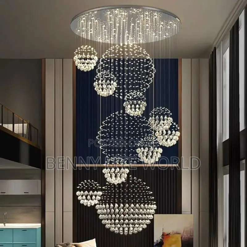 Modern Crystal Ball Chandelier Staircase Chandelier Lights .