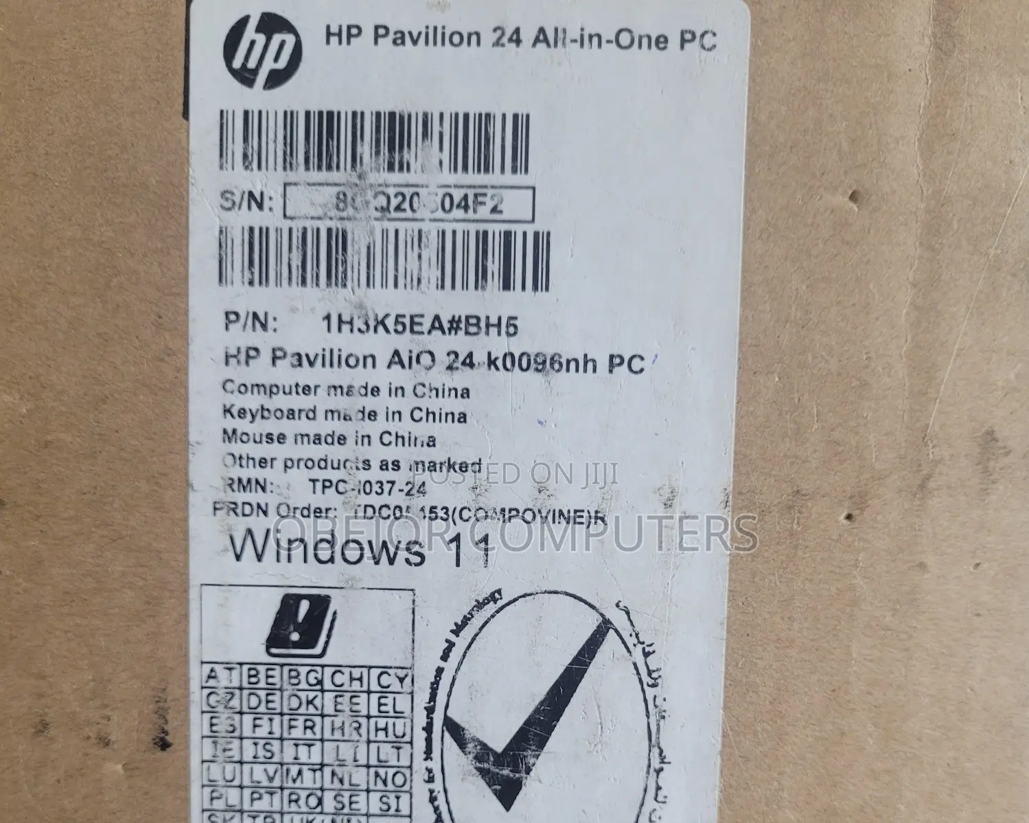 New Desktop Computer HP AiO 24 8GB Intel Core i7 HDD 1T