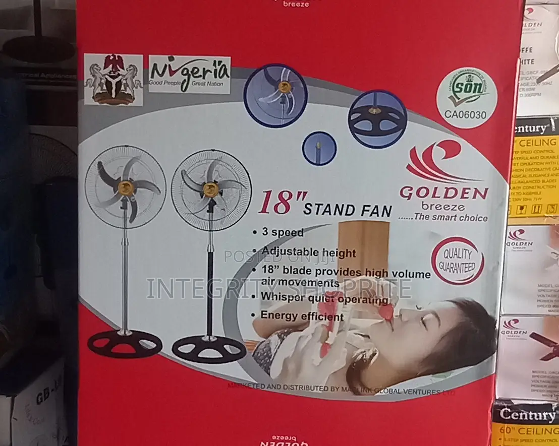 Golden Breeze 18inches Standing Fan