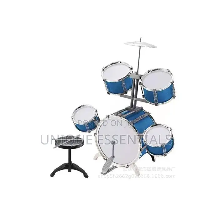 Unisex Children Jazz Drum Set With Seat for Kid