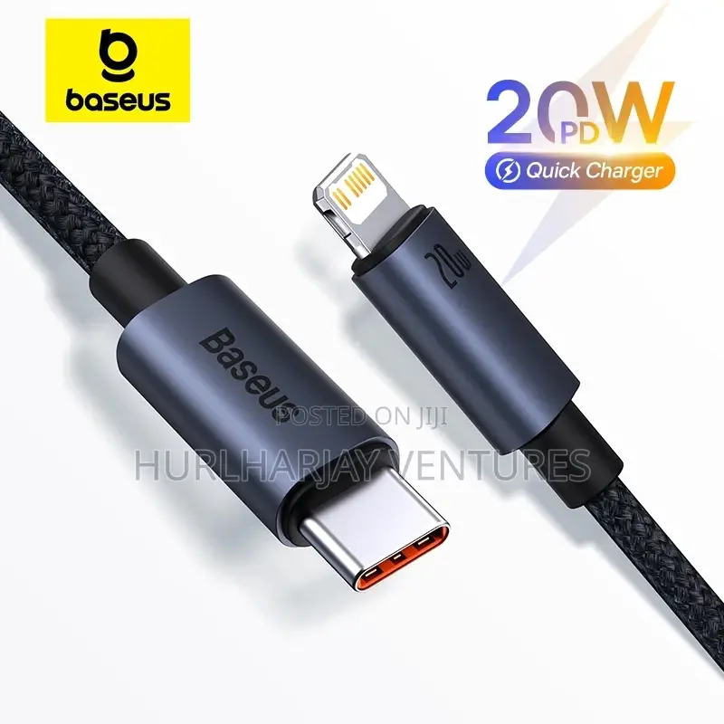 1m Baseus 20w Lightning (USBC to Ip) Cable