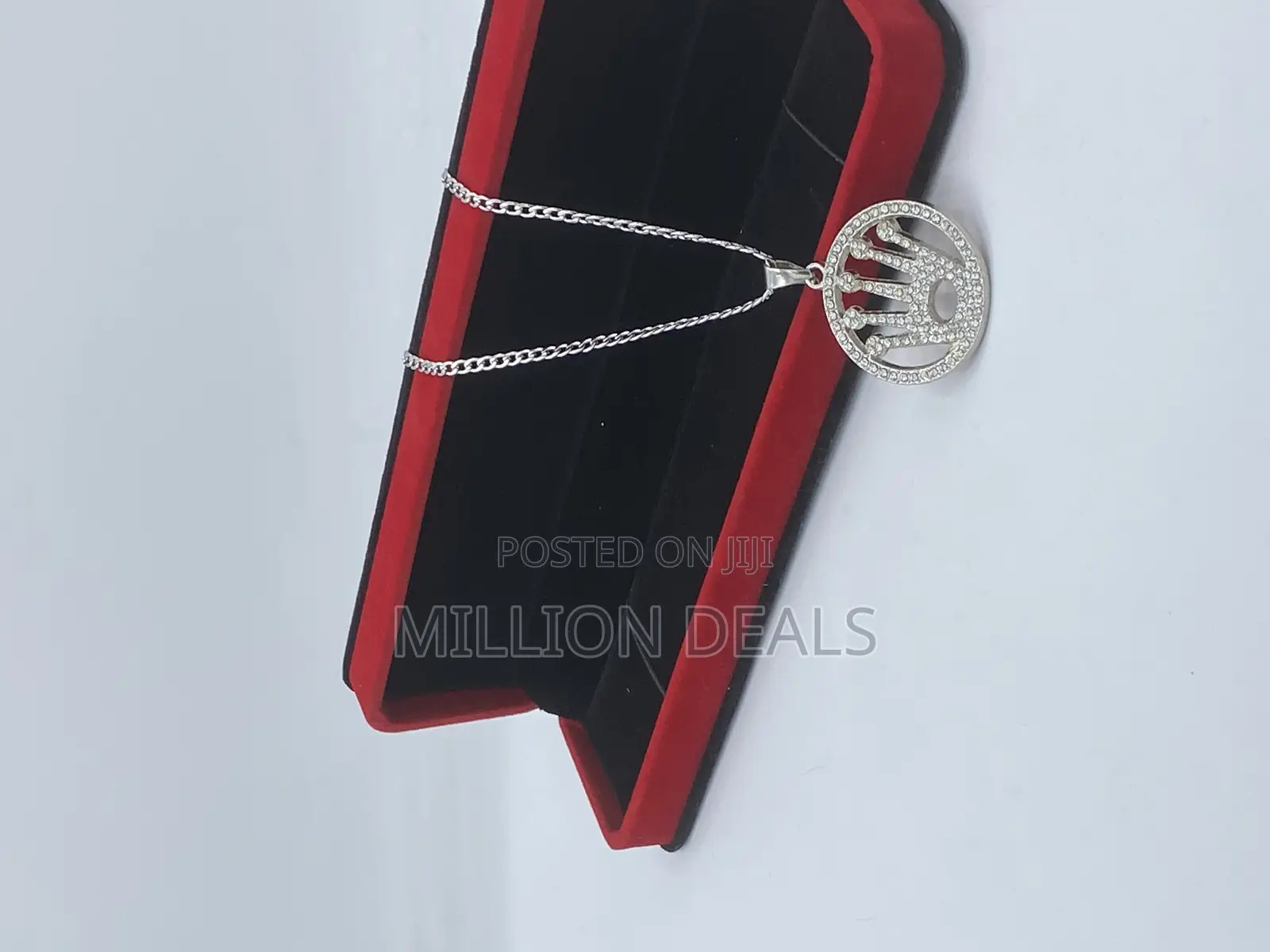 Polished Steel Silver Men’S Neckpiece N Pendant
