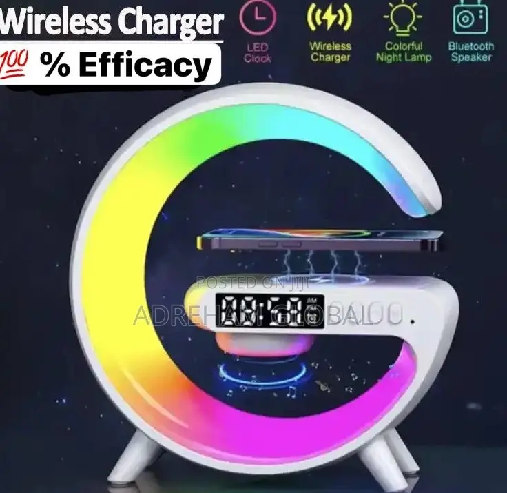 G63 6in1 LED Lamp With Wireless Phone Charger,Bluetooth