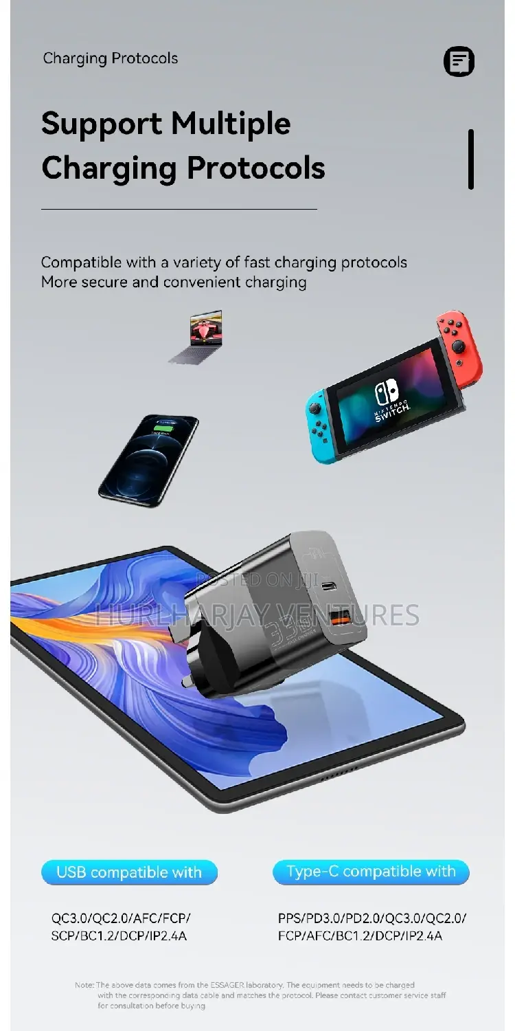 Essager 33w Gan Dual Port Charger
