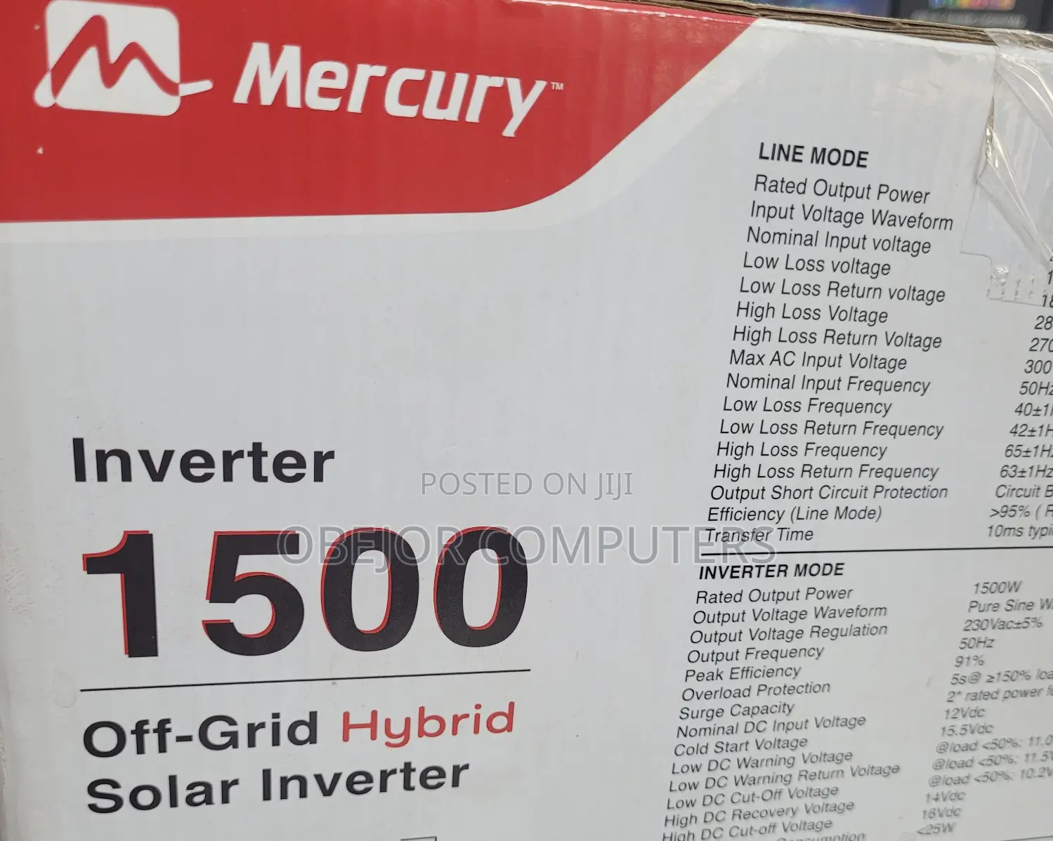 Mercury 1.5kva Hybrid Solar Inverter