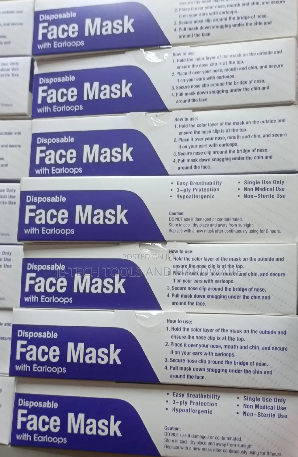 FACE MASK BLUE 3ply Excellent Quality 50pcs Disposable