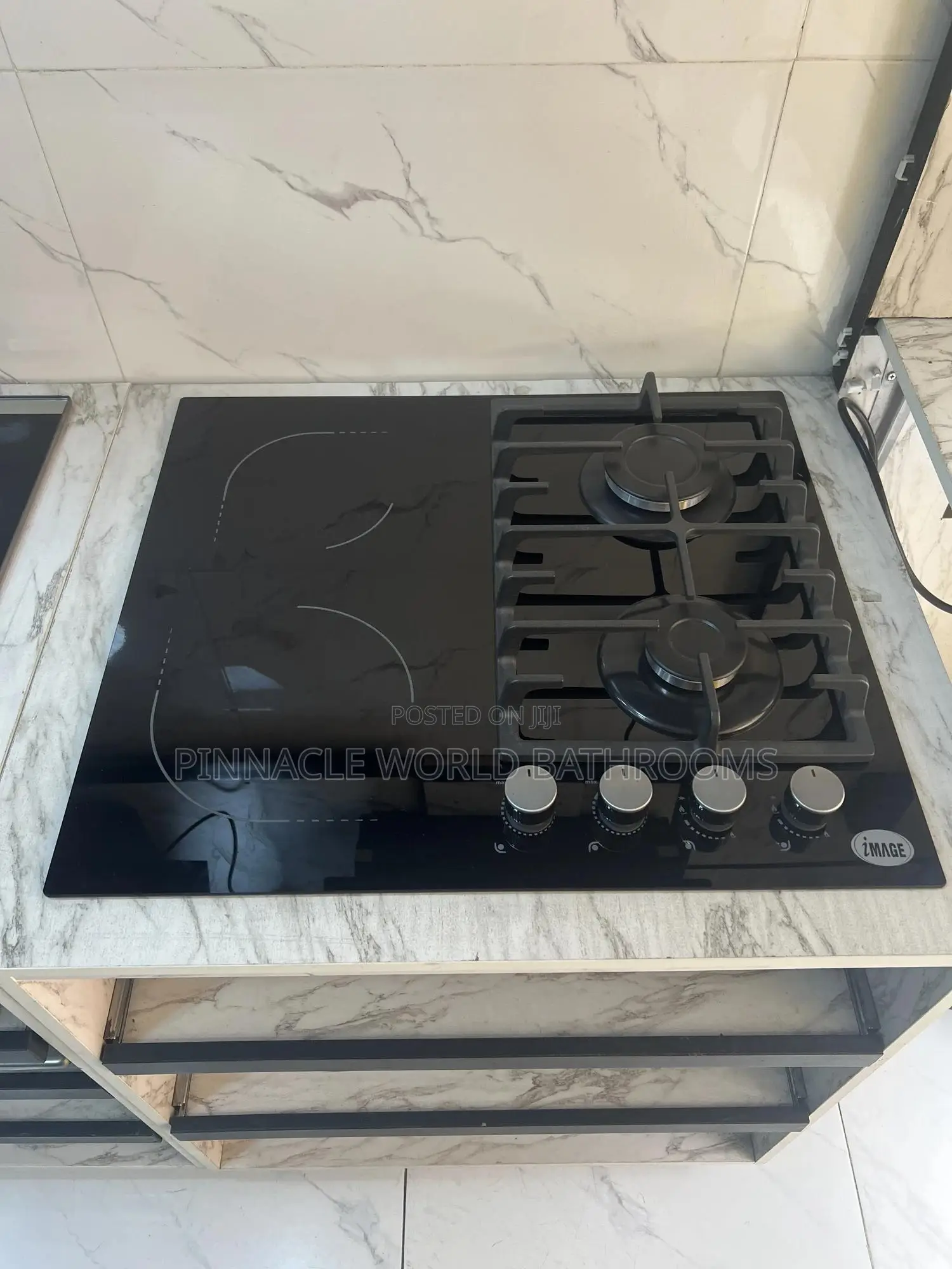 60cm Image Built in Gas Cooker 2 Electric and 2 Gas