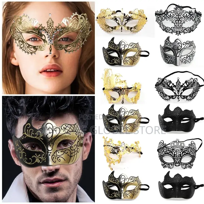 Mask for Couple Metal Masks Venetian