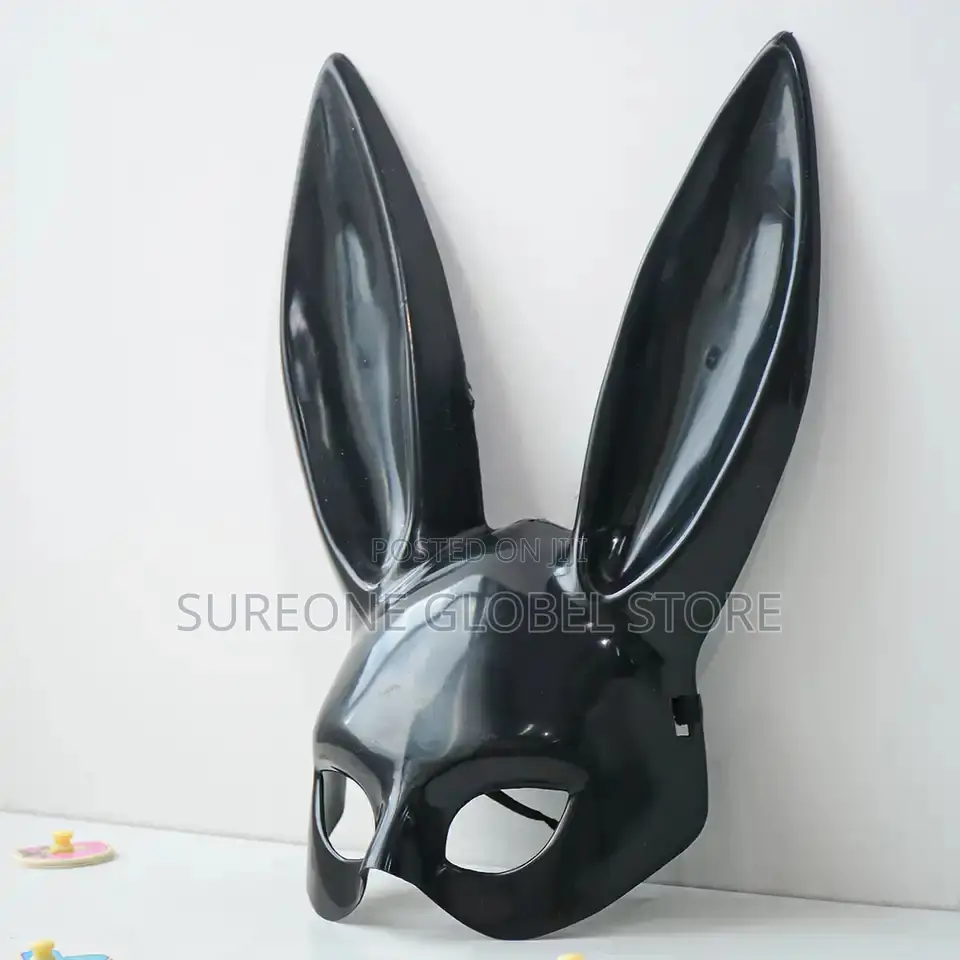 Black White Rabbit Mask
