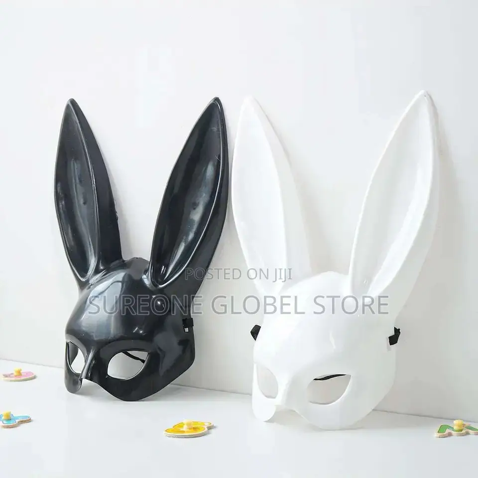 Black White Rabbit Mask