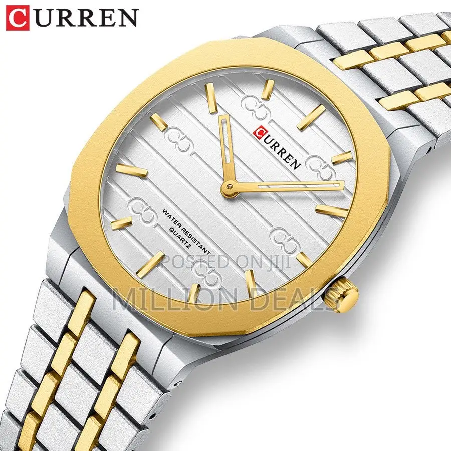 Polished Steel Men’S Luxe Wrist Watch