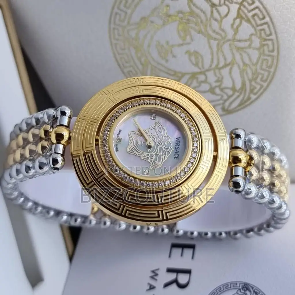 Original Versace Gold and Silver Chain Watch Is Available